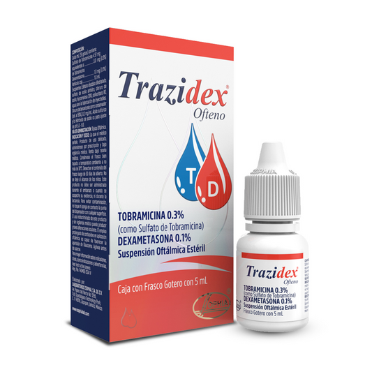 Trazidex Ofteno Tobramicina + Dexametasona Frasco x 5ml
