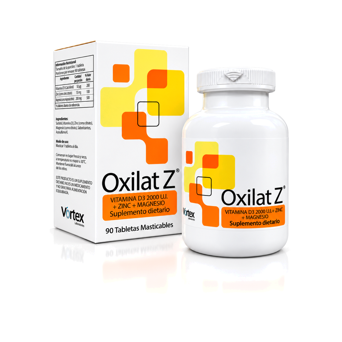 Oxilat Z Vitamina D3 + Zinc + Magnesio 90 tabletas